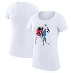 New York Rangers G-III 4Her by Carl Banks Women's Super-Slim Fit Lightweight Hockey Girls T-Shirt
