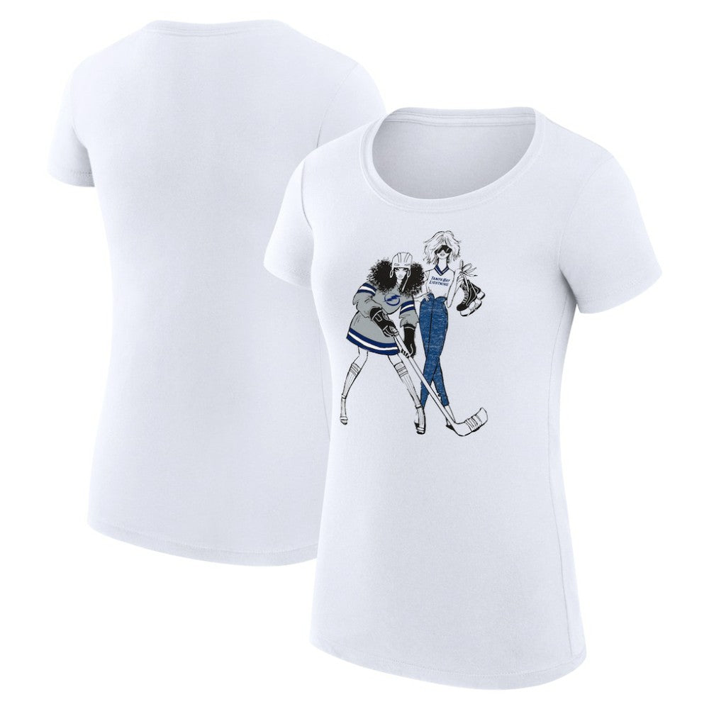 Tampa Bay Lightning G-III 4Her by Carl Banks Women's Super-Slim Fit Lightweight Hockey Girls T-Shirt