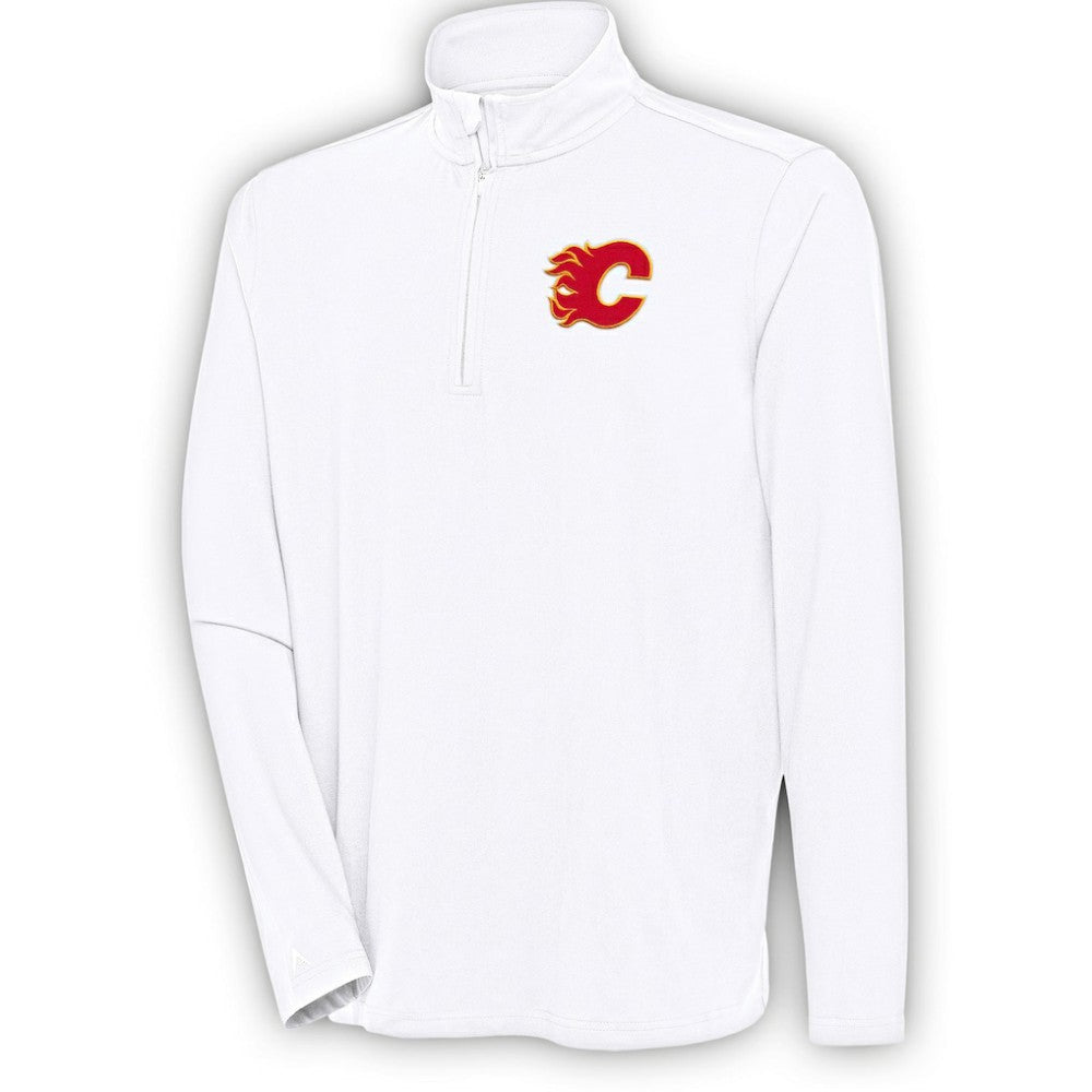 Calgary Flames Antigua Hunk Quarter-Zip Pullover Top