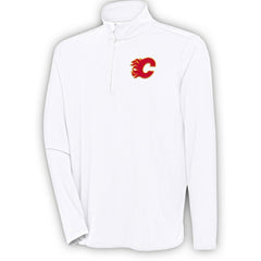 Calgary Flames Antigua Hunk Quarter-Zip Pullover Top
