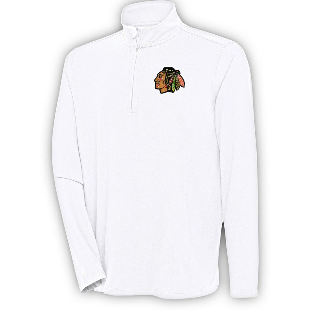 Chicago Blackhawks Antigua Hunk Quarter-Zip Pullover Top