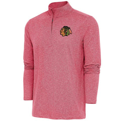 Chicago Blackhawks Antigua Hunk Quarter-Zip Pullover Top