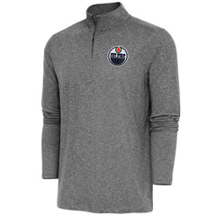 Edmonton Oilers Antigua Hunk Quarter-Zip Pullover Top