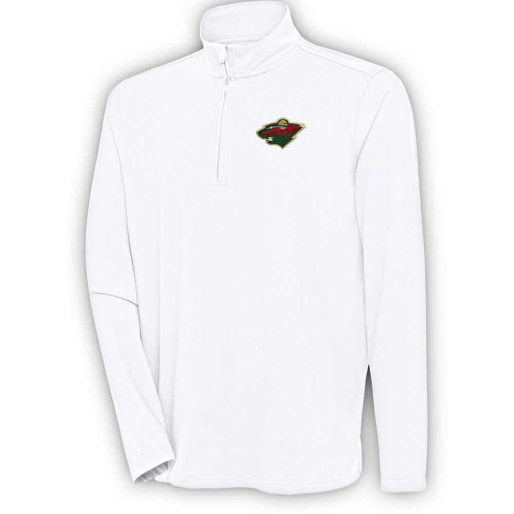 Minnesota Wild Antigua Hunk Quarter-Zip Pullover Top