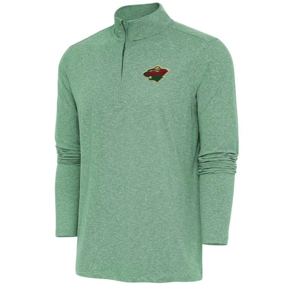Minnesota Wild Antigua Hunk Quarter-Zip Pullover Top