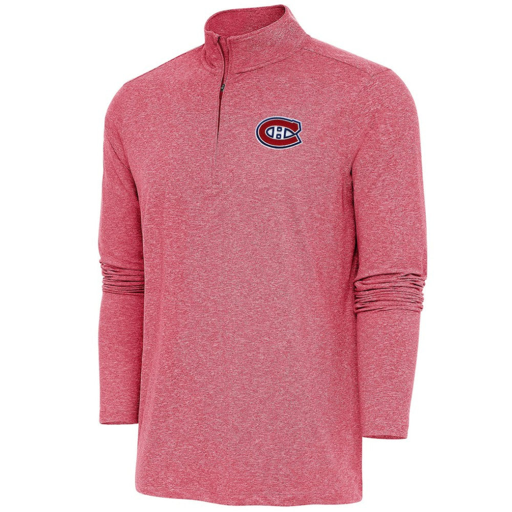 Montreal Canadiens Antigua Hunk Quarter-Zip Pullover Top
