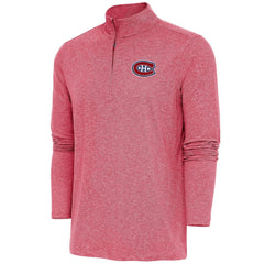 Montreal Canadiens Antigua Hunk Quarter-Zip Pullover Top
