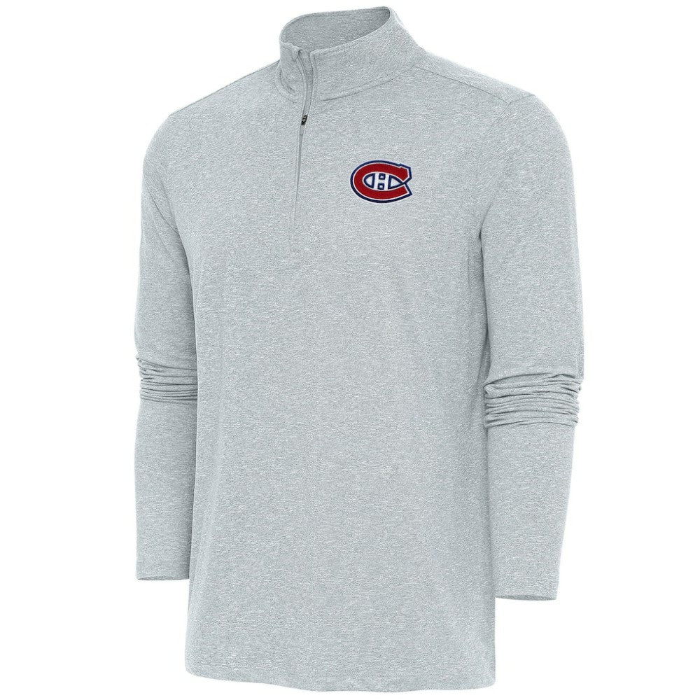 Montreal Canadiens Antigua Hunk Quarter-Zip Pullover Top