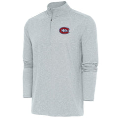 Montreal Canadiens Antigua Hunk Quarter-Zip Pullover Top
