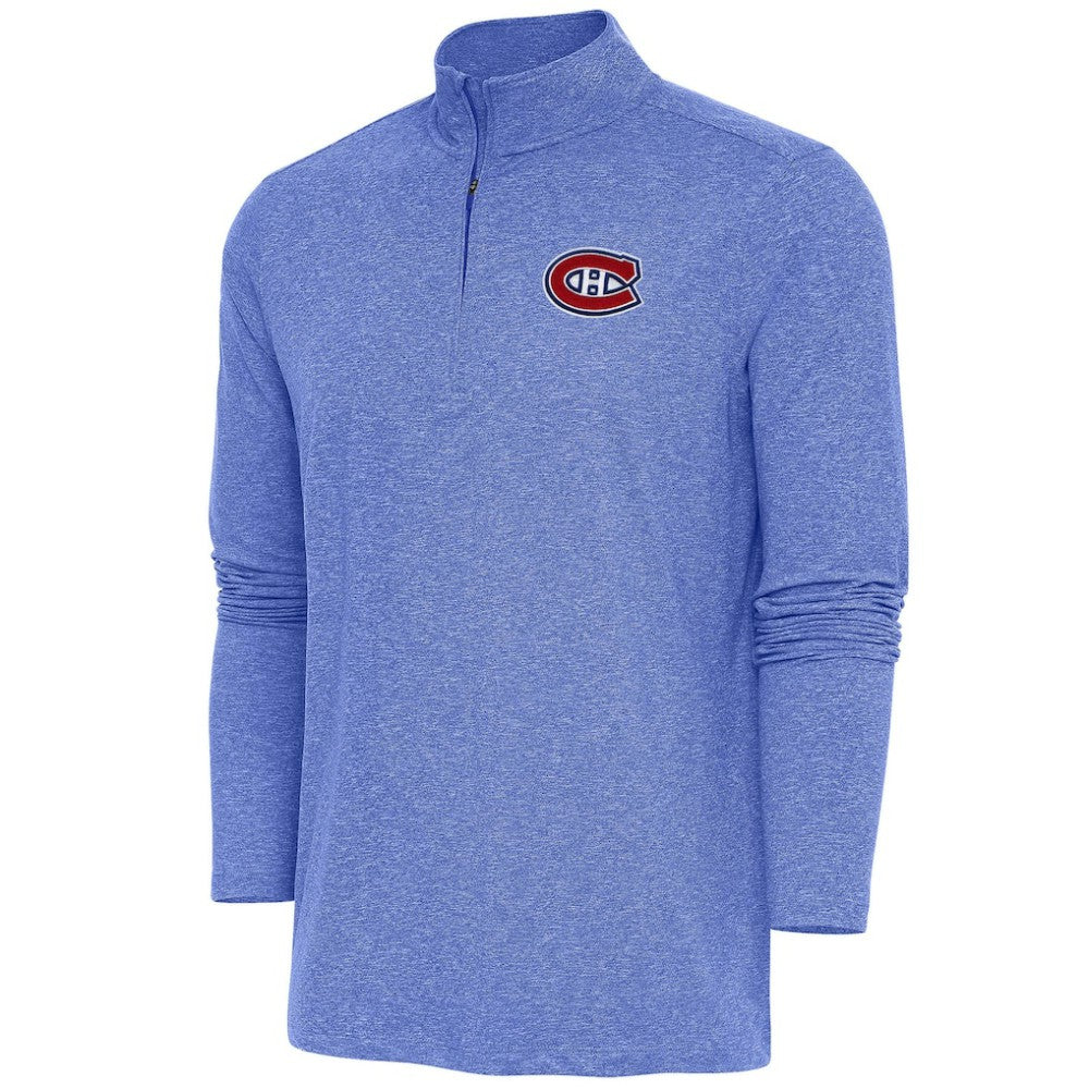 Montreal Canadiens Antigua Hunk Quarter-Zip Pullover Top