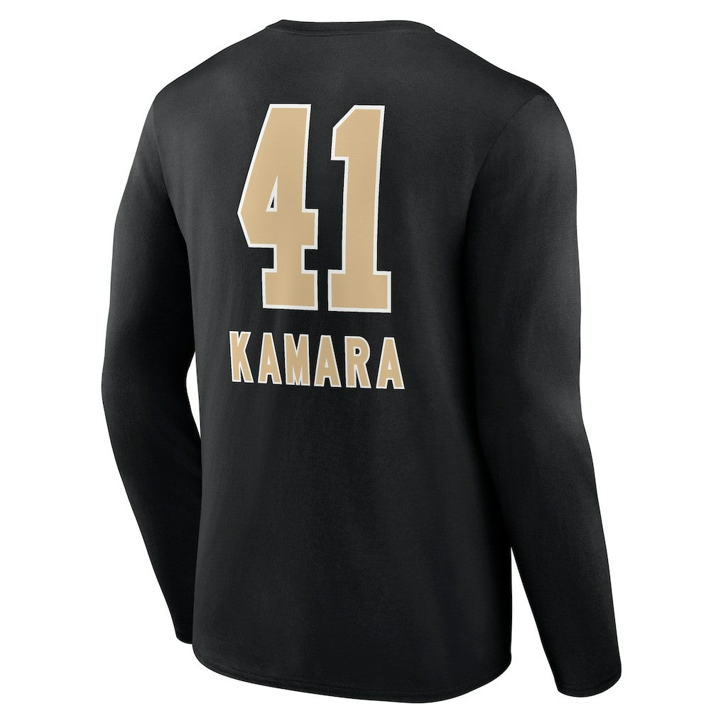 NFL New Orleans Saints Alvin Kamara  Team Wordmark Player Name & Number Long Sleeve T-Shirt