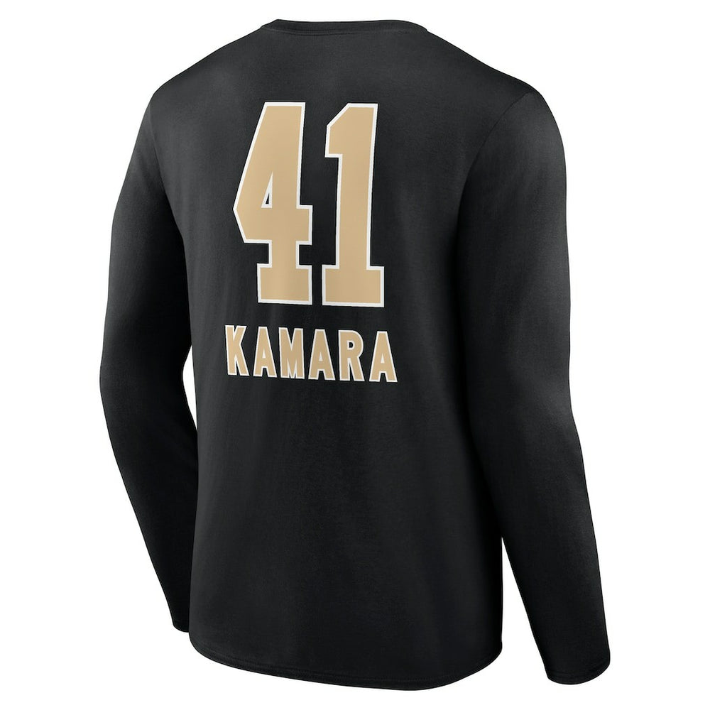 NFL New Orleans Saints Alvin Kamara  Team Wordmark Player Name & Number Long Sleeve T-Shirt