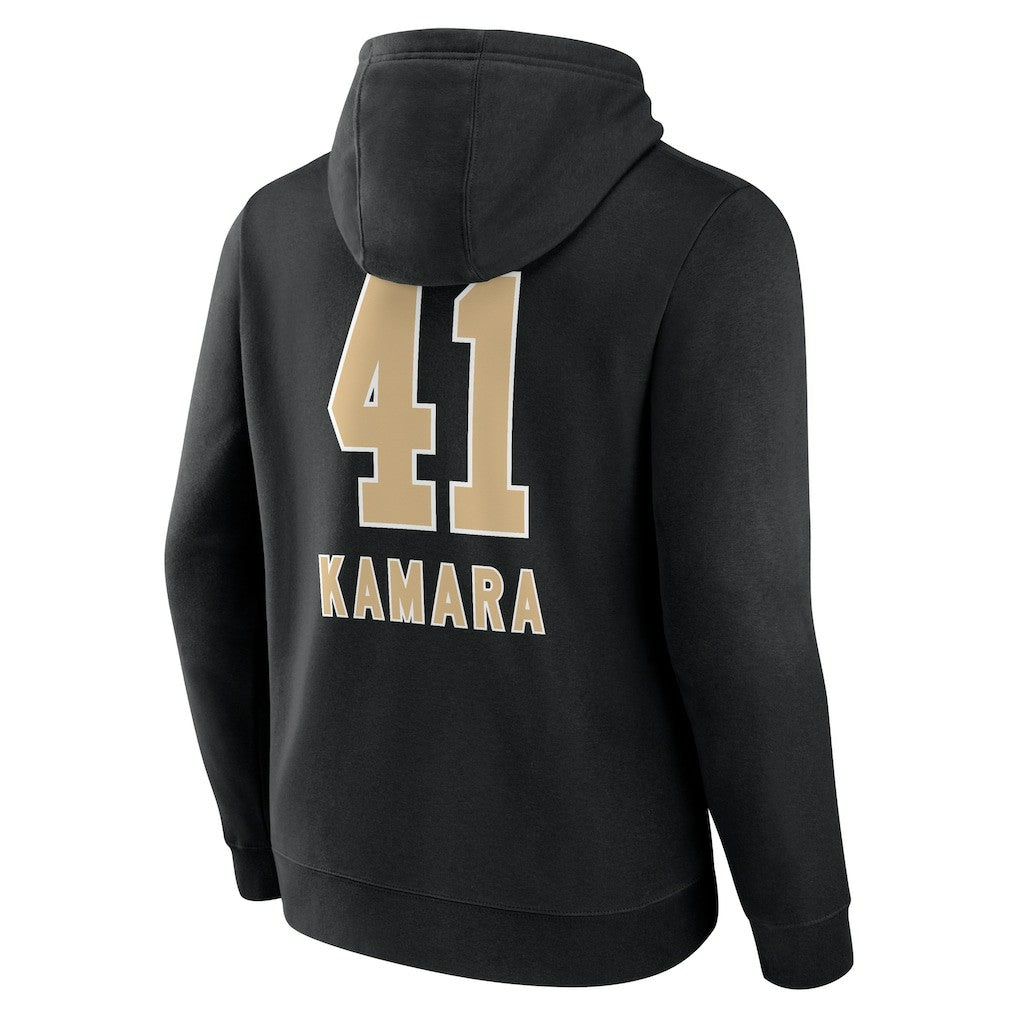 NFL New Orleans Saints Alvin Kamara  Team Wordmark Player Name & Number Pullover Hoodie