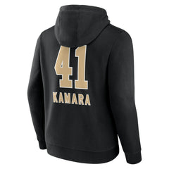 NFL New Orleans Saints Alvin Kamara  Team Wordmark Player Name & Number Pullover Hoodie
