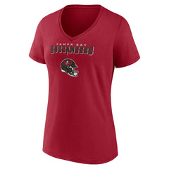 NFL Tampa Bay Buccaneers Baker Mayfield  Women's Team Wordmark Player Name & Number V-Neck T-Shirt