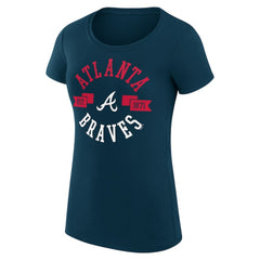 Atlanta Braves G-III 4Her by Carl Banks Women's Super-Slim Fit Lightweight City Graphic T-Shirt - Navy