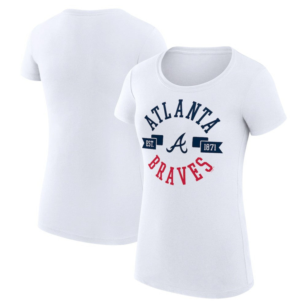 Atlanta Braves G-III 4Her by Carl Banks Women's Super-Slim Fit Lightweight City Graphic T-Shirt - White