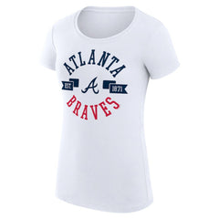 Atlanta Braves G-III 4Her by Carl Banks Women's Super-Slim Fit Lightweight City Graphic T-Shirt - White
