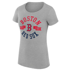 Boston Red Sox G-III 4Her by Carl Banks Women's Super-Slim Fit Lightweight City Graphic T-Shirt - Heather Gray