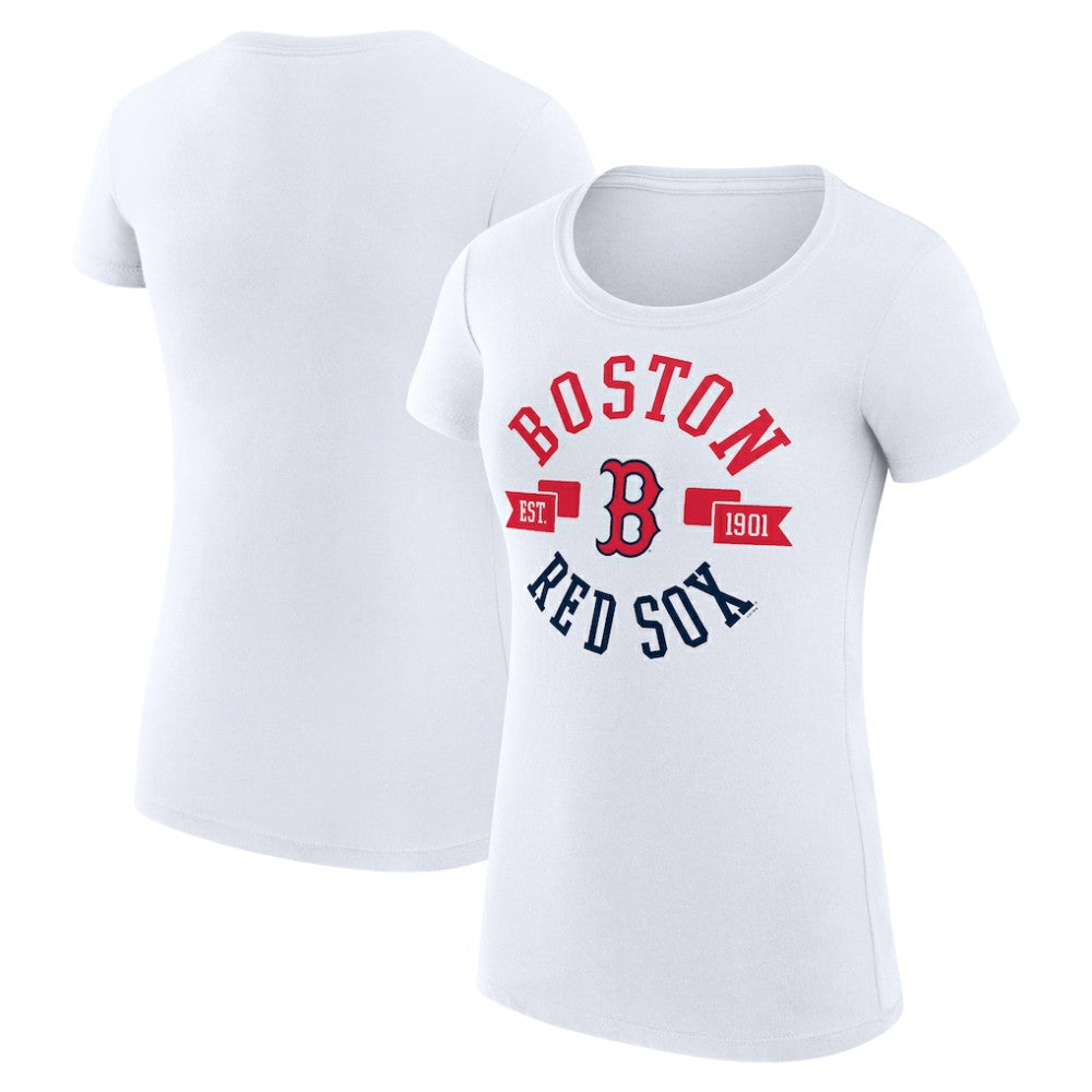 Boston Red Sox G-III 4Her by Carl Banks Women's Super-Slim Fit Lightweight City Graphic T-Shirt - White