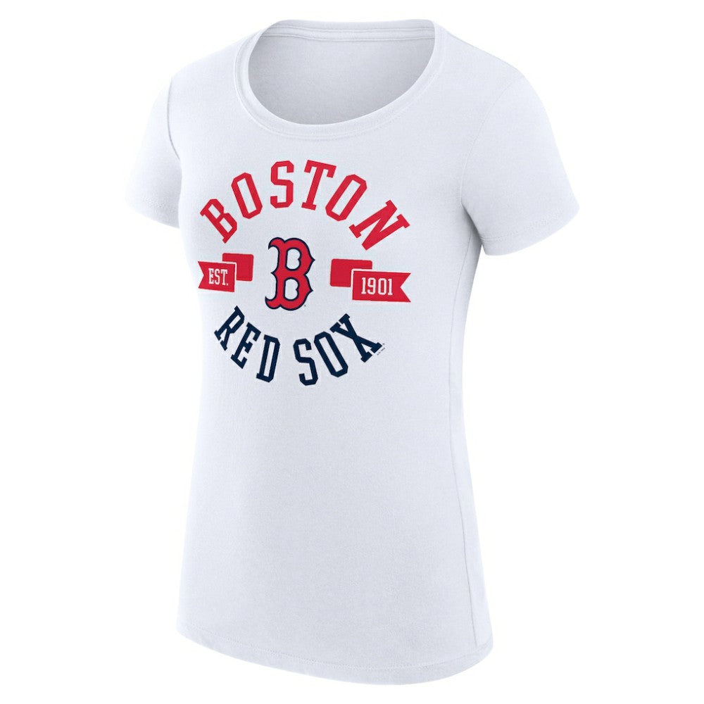 Boston Red Sox G-III 4Her by Carl Banks Women's Super-Slim Fit Lightweight City Graphic T-Shirt - White