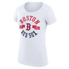 Boston Red Sox G-III 4Her by Carl Banks Women's Super-Slim Fit Lightweight City Graphic T-Shirt - White