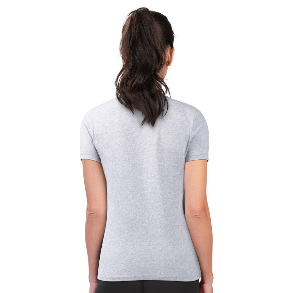 Chicago Cubs G-III 4Her by Carl Banks Women's Super-Slim Fit Lightweight City Graphic T-Shirt - Heather Gray