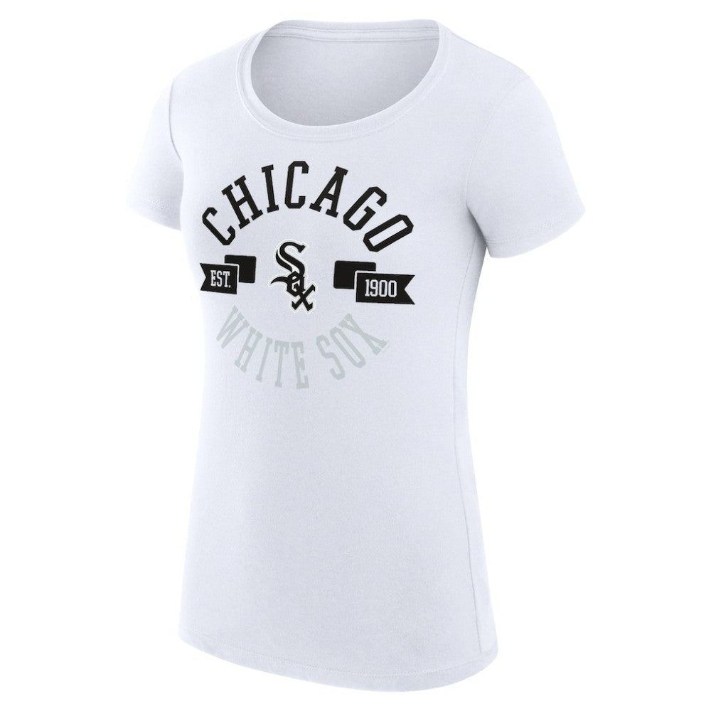 Chicago White Sox G-III 4Her by Carl Banks Women's Super-Slim Fit Lightweight City Graphic T-Shirt - White