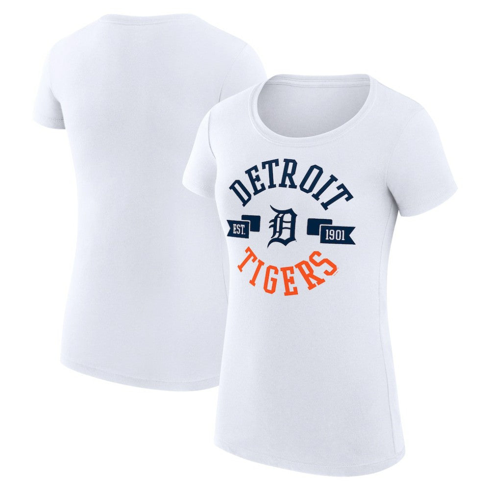 Detroit Tigers G-III 4Her by Carl Banks Women's Super-Slim Fit Lightweight City Graphic T-Shirt - White