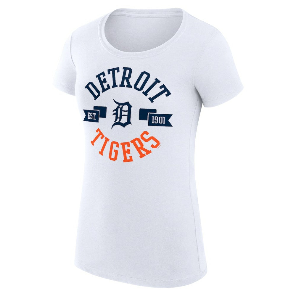Detroit Tigers G-III 4Her by Carl Banks Women's Super-Slim Fit Lightweight City Graphic T-Shirt - White