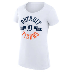 Detroit Tigers G-III 4Her by Carl Banks Women's Super-Slim Fit Lightweight City Graphic T-Shirt - White