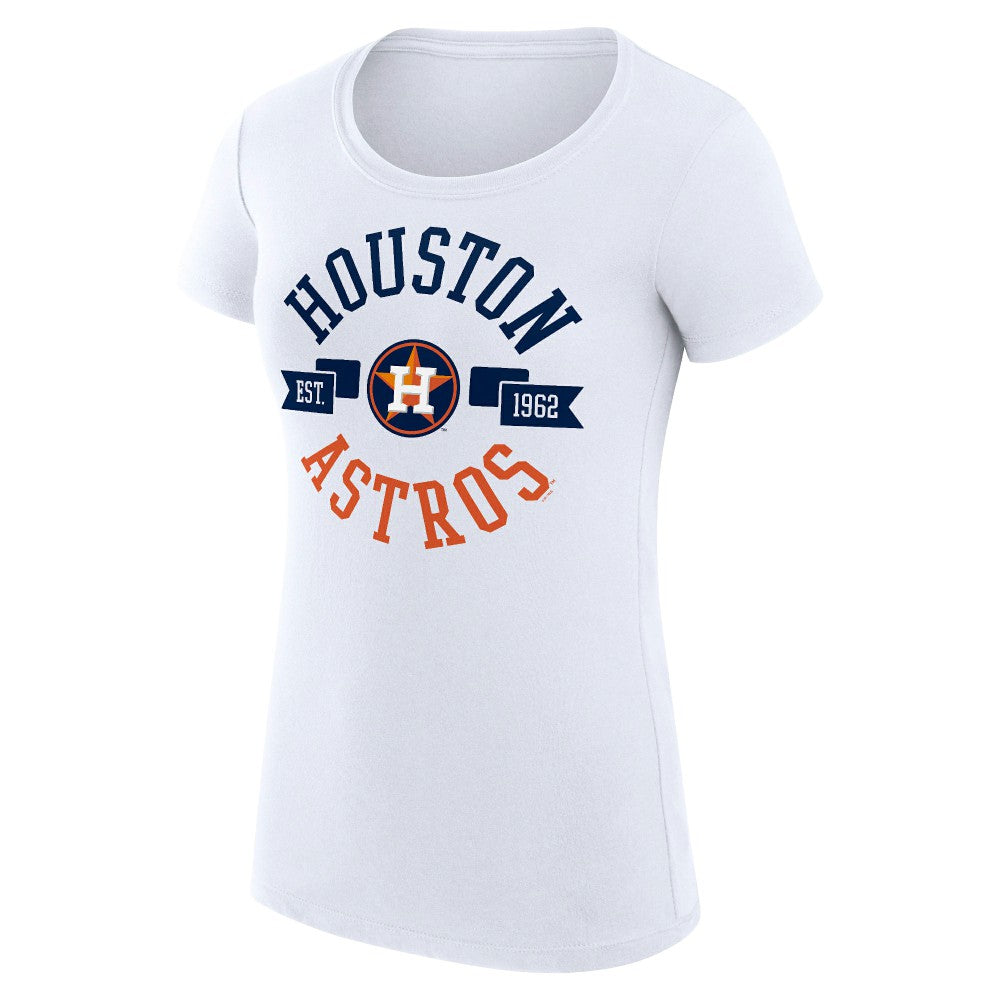Houston Astros G-III 4Her by Carl Banks Women's Super-Slim Fit Lightweight City Graphic T-Shirt - White