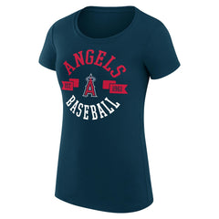 Los Angeles Angels G-III 4Her by Carl Banks Women's Super-Slim Fit Lightweight City Graphic T-Shirt - Navy