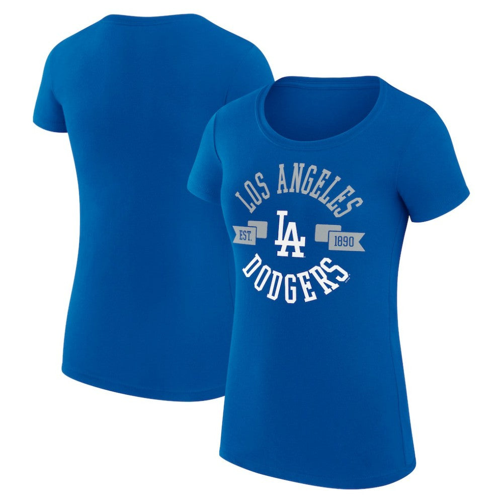 Los Angeles Dodgers G-III 4Her by Carl Banks Women's Super-Slim Fit Lightweight City Graphic T-Shirt - Royal