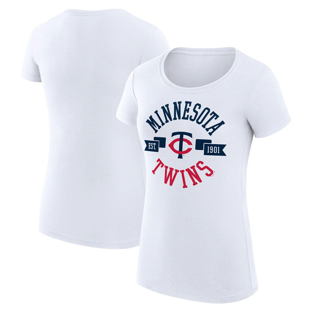 Minnesota Twins G-III 4Her by Carl Banks Women's Super-Slim Fit Lightweight City Graphic T-Shirt - White
