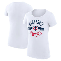 Minnesota Twins G-III 4Her by Carl Banks Women's Super-Slim Fit Lightweight City Graphic T-Shirt - White