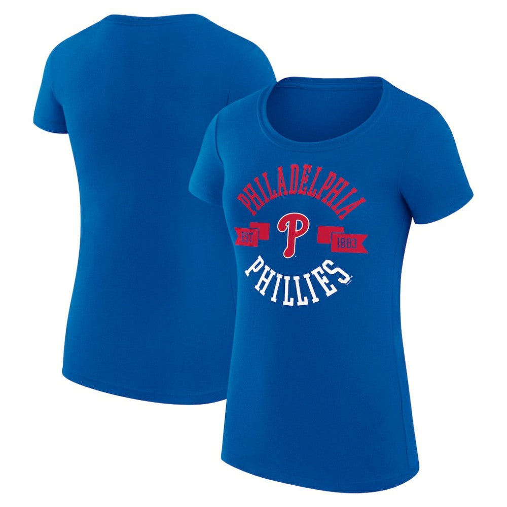 Philadelphia Phillies G-III 4Her by Carl Banks Women's Super-Slim Fit Lightweight City Graphic T-Shirt - Royal