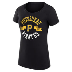 Pittsburgh Pirates G-III 4Her by Carl Banks Women's Super-Slim Fit Lightweight City Graphic T-Shirt - Black