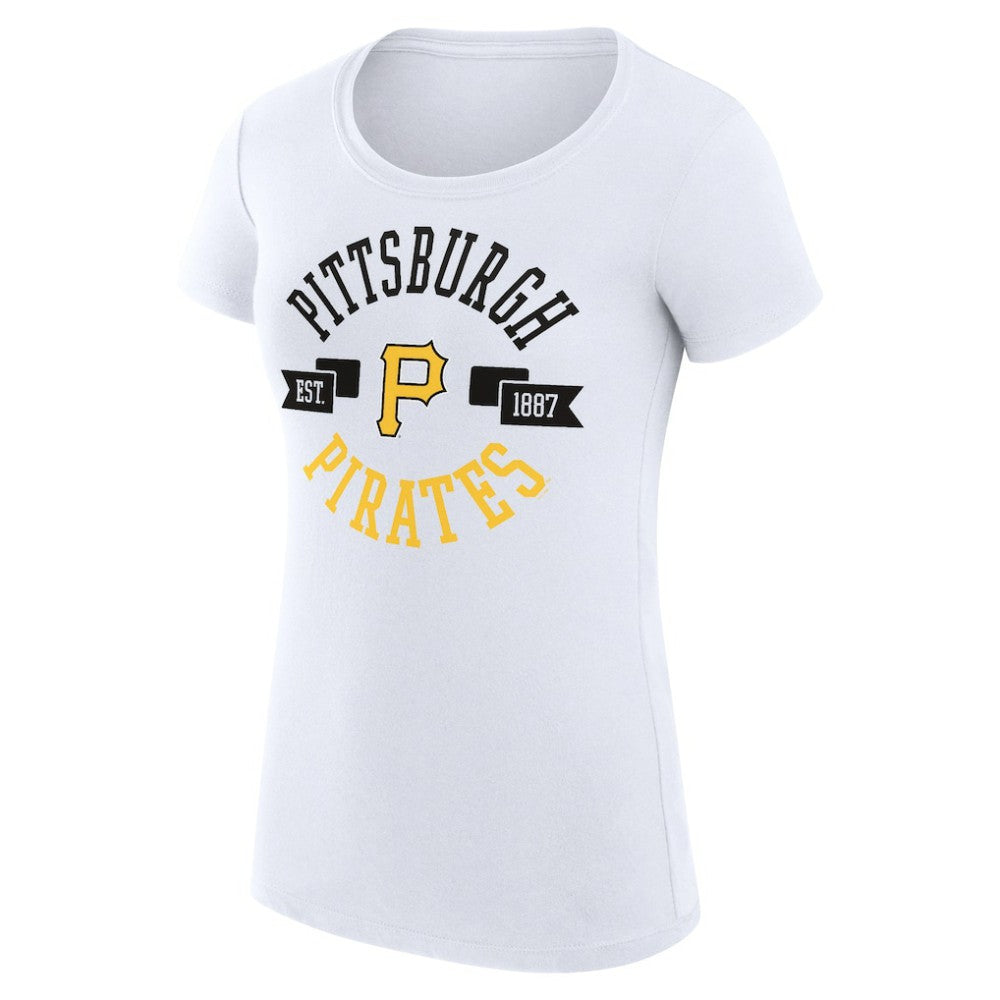 Pittsburgh Pirates G-III 4Her by Carl Banks Women's Super-Slim Fit Lightweight City Graphic T-Shirt - White