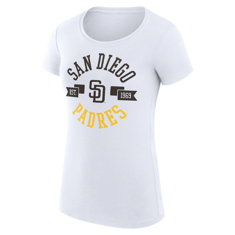 San Diego Padres G-III 4Her by Carl Banks Women's Super-Slim Fit Lightweight City Graphic T-Shirt - White