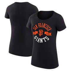 San Francisco Giants G-III 4Her by Carl Banks Women's Super-Slim Fit Lightweight City Graphic T-Shirt - Black