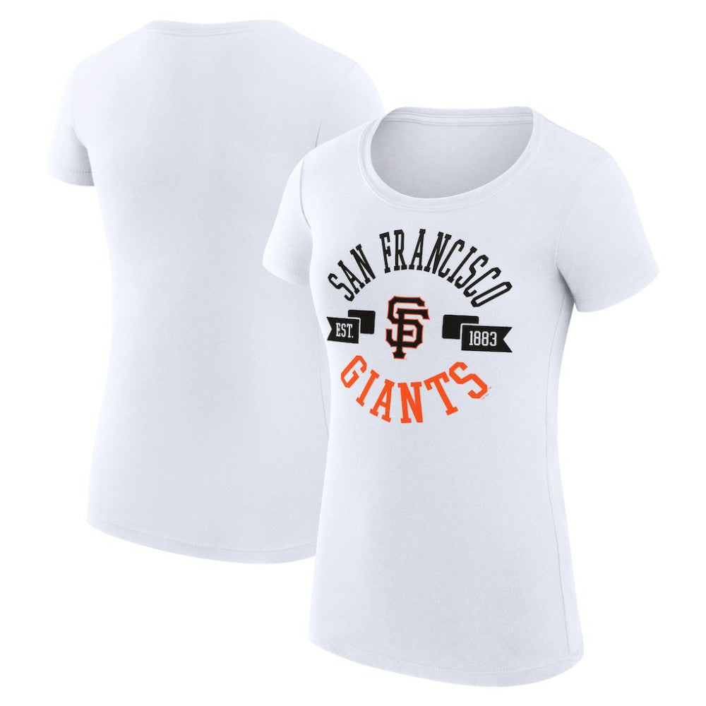 San Francisco Giants G-III 4Her by Carl Banks Women's Super-Slim Fit Lightweight City Graphic T-Shirt - White