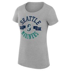 Seattle Mariners G-III 4Her by Carl Banks Women's Super-Slim Fit Lightweight City Graphic T-Shirt - Heather Gray