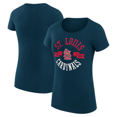 St. Louis Cardinals G-III 4Her by Carl Banks Women's Super-Slim Fit Lightweight City Graphic T-Shirt - Navy