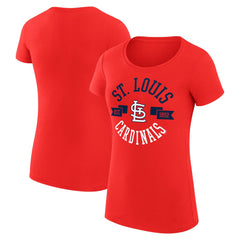 St. Louis Cardinals G-III 4Her by Carl Banks Women's Super-Slim Fit Lightweight City Graphic T-Shirt - Red