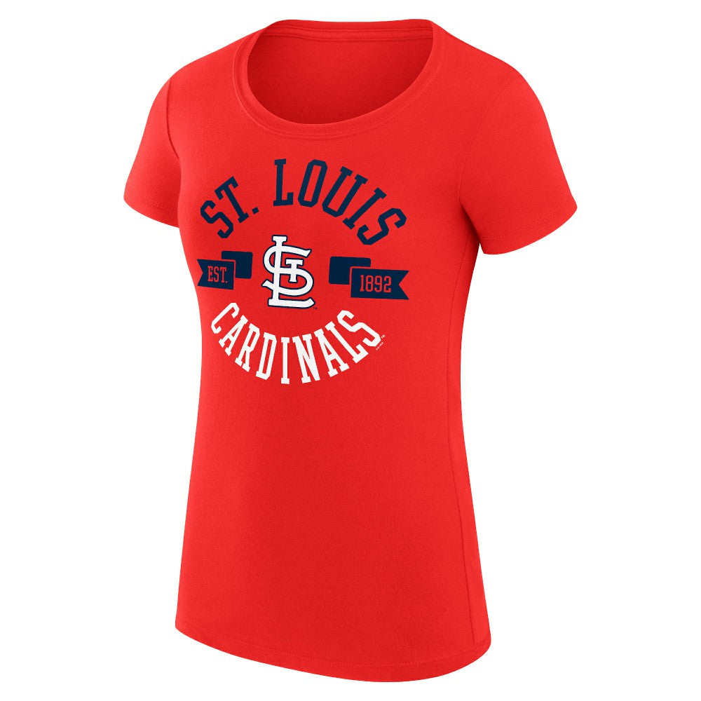 St. Louis Cardinals G-III 4Her by Carl Banks Women's Super-Slim Fit Lightweight City Graphic T-Shirt - Red