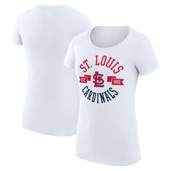 St. Louis Cardinals G-III 4Her by Carl Banks Women's Super-Slim Fit Lightweight City Graphic T-Shirt - White