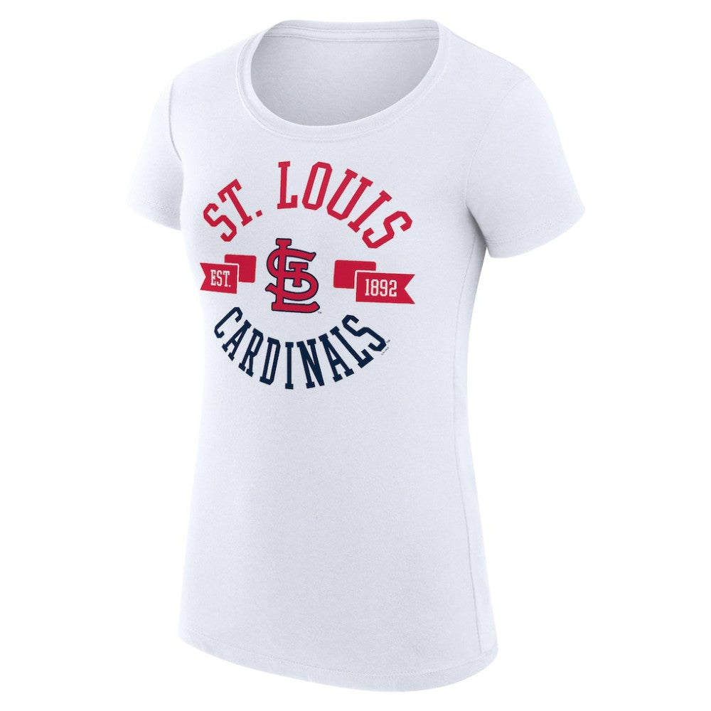 St. Louis Cardinals G-III 4Her by Carl Banks Women's Super-Slim Fit Lightweight City Graphic T-Shirt - White