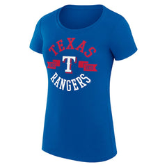 Texas Rangers G-III 4Her by Carl Banks Women's Super-Slim Fit Lightweight City Graphic T-Shirt - Royal