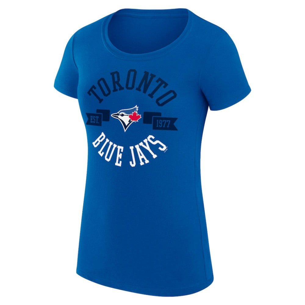 Toronto Blue Jays G-III 4Her by Carl Banks Women's Super-Slim Fit Lightweight City Graphic T-Shirt - Royal